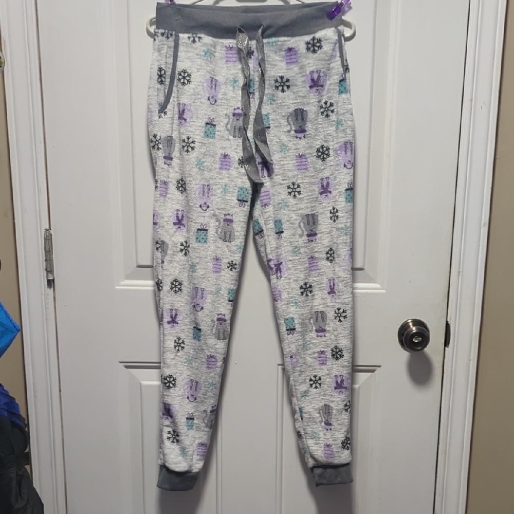 Charisma Gray and Purple Pajama Pants